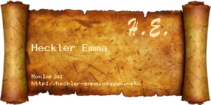 Heckler Emma névjegykártya