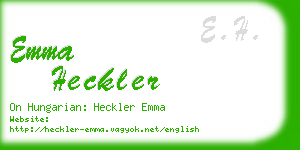 emma heckler business card